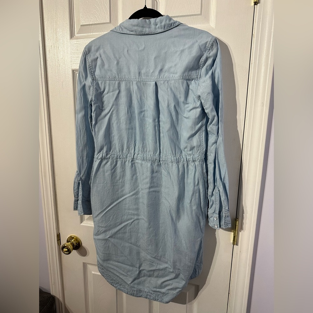 Athleta Light Blue Denim Shirt Dress XS - Picture 12 of 15